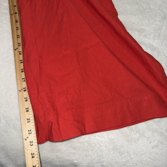 Maeve By Anthropologie Red Short-Sleeve Wrapped-Culotte Wide Leg Jumpsuit Sz 10 - Picture 7 of 9